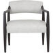 Keagan Saloon Light Grey Leather Lounge Chair